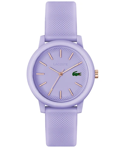 Lacoste Unisex L.12.12 Lavender Silicone Strap Watch 36mm
