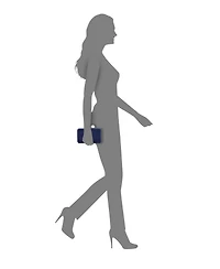 Nina Satin Minaudiere Crystal Clasp Clutch