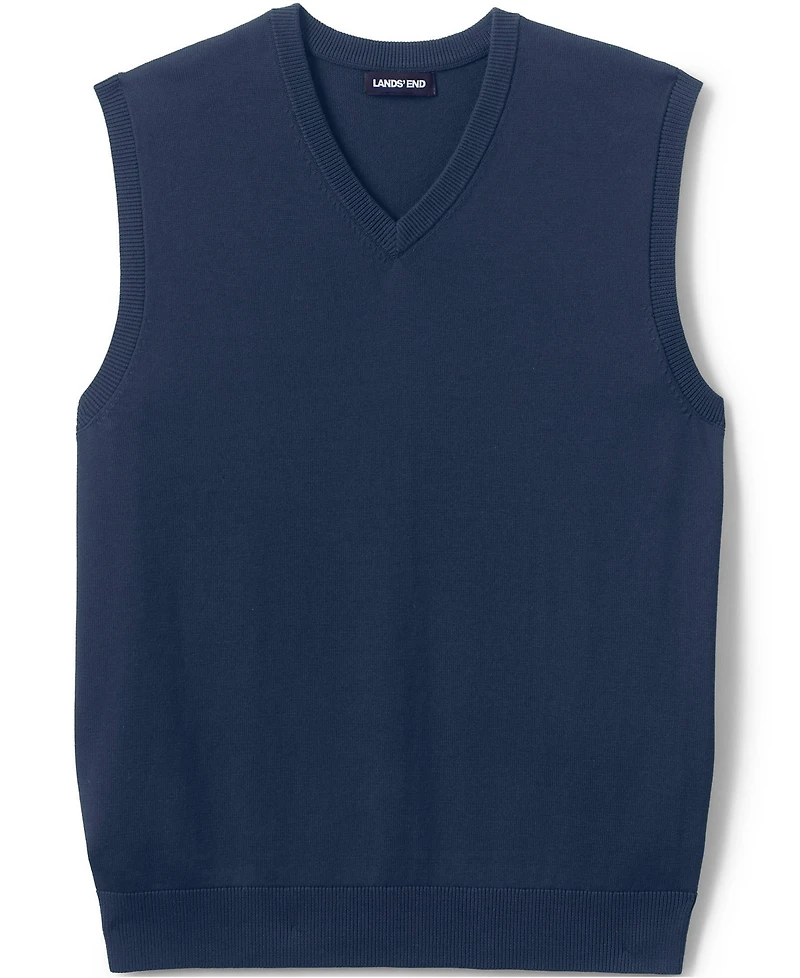 Lands' End Men's Cotton Modal Fine Gauge Sweater Vest