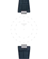 Tissot Official Prx Interchangeable Blue Leather Watch Strap