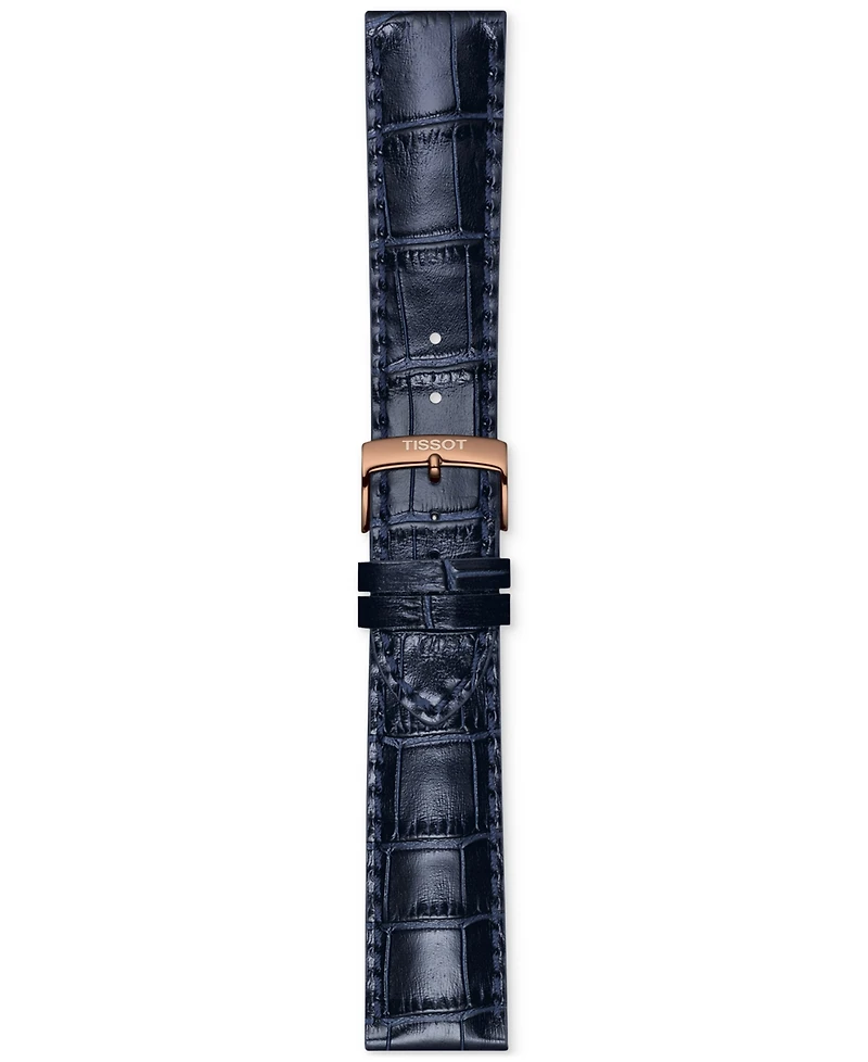 Tissot Men's Swiss Chronograph Xl Classic Blue Leather Strap Watch 45mm