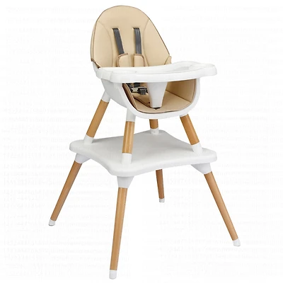 Costway Toddler 6 1 High Chair Convertible Highchair with 5-Point Harness