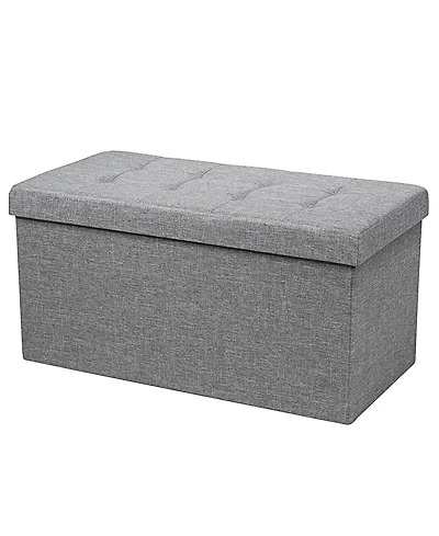 31.5''Fabric Foldable Storage Ottoman Toy Chest W/Removable Storage Bin