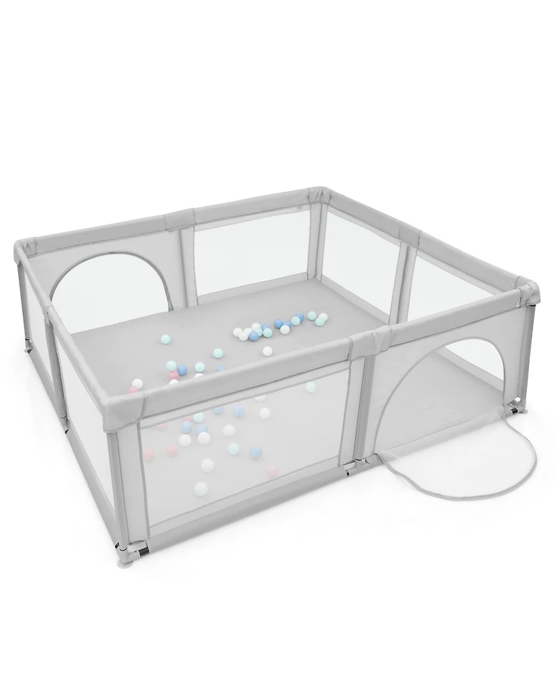 Costway Baby Playpen Large Safety Play Center Yard w/ 50 Ocean Balls