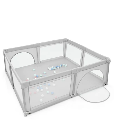 Costway Baby Playpen Large Safety Play Center Yard w/ 50 Ocean Balls