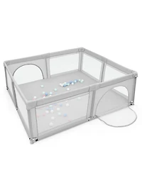 Costway Baby Playpen Large Safety Play Center Yard w/ 50 Ocean Balls