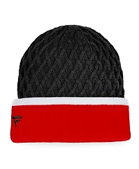 Men's Fanatics Red, Black Ottawa Senators Iconic Striped Cuffed Knit Hat