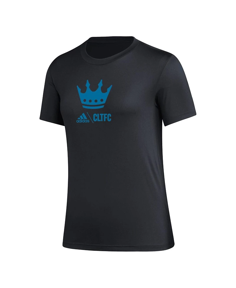 Women's adidas Black Charlotte Fc Aeroready Club Icon T-shirt