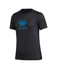 Women's adidas Black Charlotte Fc Aeroready Club Icon T-shirt