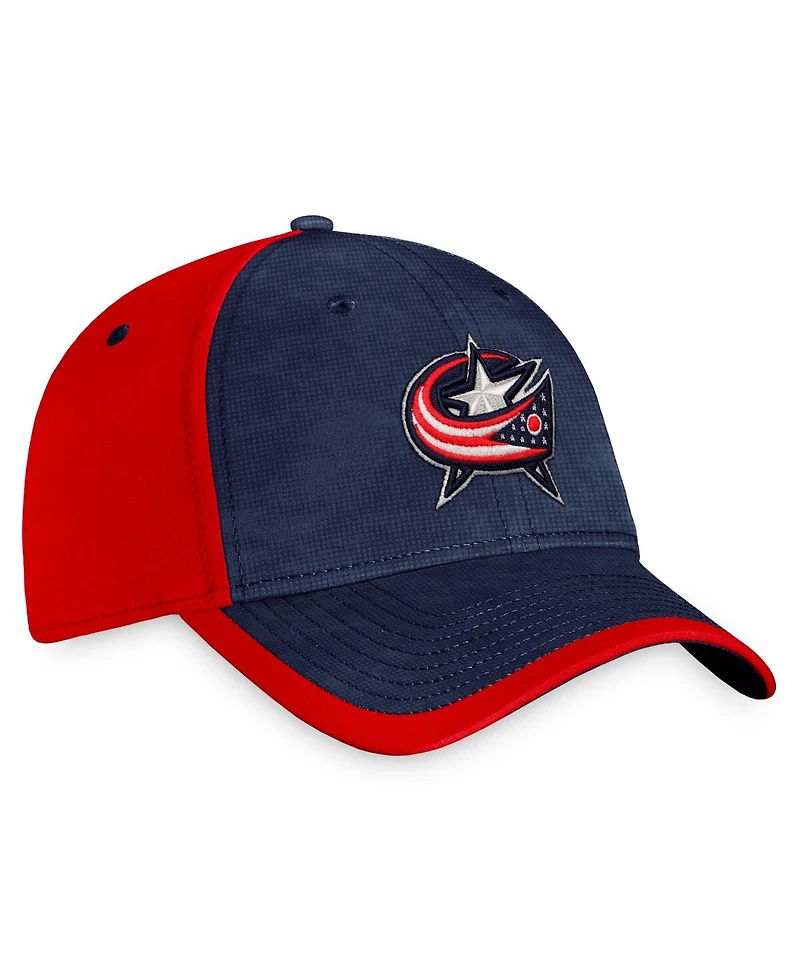 Men's Fanatics Navy, Red Columbus Blue Jackets Authentic Pro Rink Camo Flex Hat