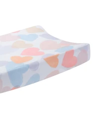 Bedtime Originals Rainbow Hearts Pink/Purple Baby/Infant Changing Pad Cover