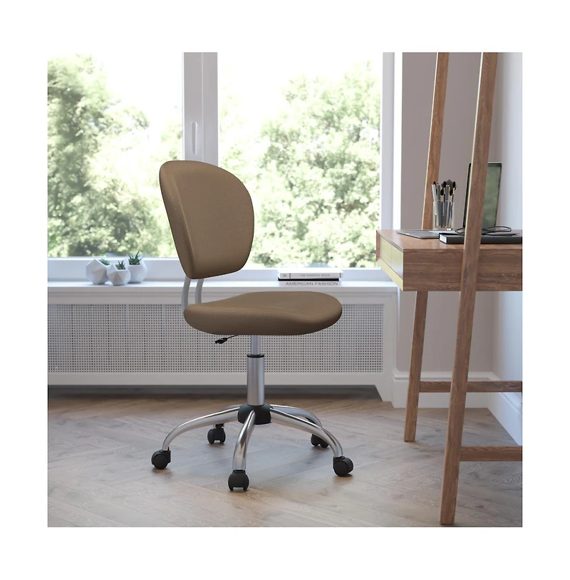 Emma+Oliver Mid-Back Mesh Padded Swivel Task Office Chair With Chrome Base