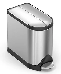 simplehuman 10 Liter Butterfly Lid Bathroom Trash Can