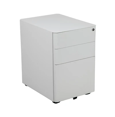 Emma+Oliver Modern 3-Drawer Mobile Locking Filing Cabinet Storage Organizer