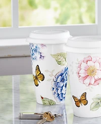 Lenox Butterfly Meadow Thermal Travel Mugs, set of 2