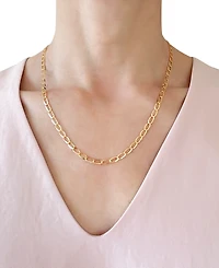 Elongated Curb Link 20" Chain Necklace (4-1/3mm) in 14k Gold