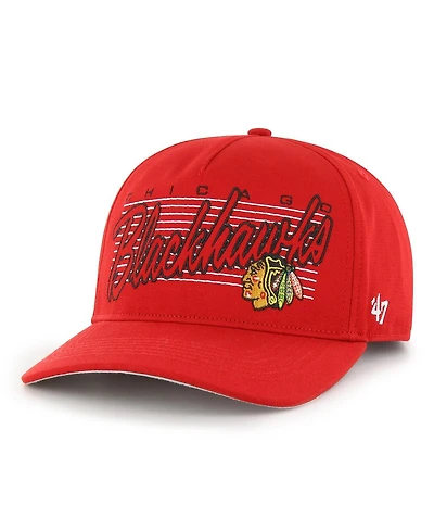 Men's '47 Brand Red Chicago Blackhawks Marquee Hitch Snapback Hat