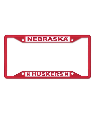 Wincraft Nebraska Huskers Chrome Color License Plate Frame