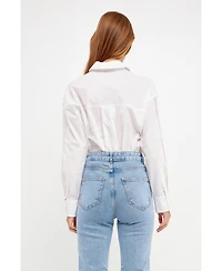 English Factory Women's Embroidery Detail Shirt