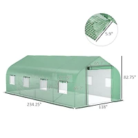 Outsunny 19.5'x10'x7' Outdoor house,Tunnel Walk-in House