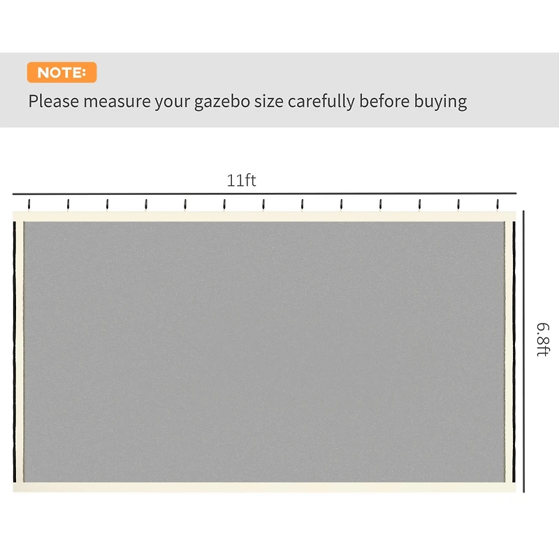 Outsunny 10' x 12' Replacement Netting for Patio Gazebo,
