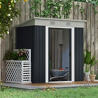 Outsunny 5.7' x 3.6' Metal Storage Shed, 2 Air Vents,