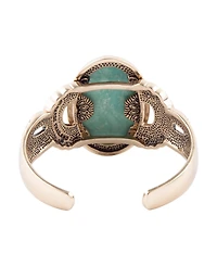 Barse Agave Genuine Blue Turquoise Oval Cuff Bracelet
