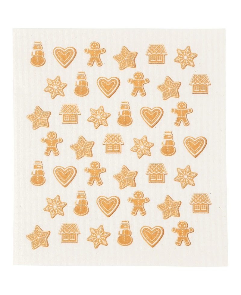 Kaf Home Swedish Dish Cloths, Gingerbread, Set of 4