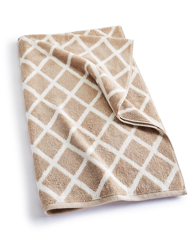 Lauren Ralph Sanders Diamond Cotton Bath Towel, 30" x 56"