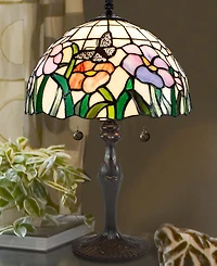 Dale Tiffany Pazio Floral Butterfly Table Lamp