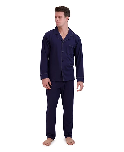 Hanes Men's Cotton Modal Knit Pajama, 2 Piece Set