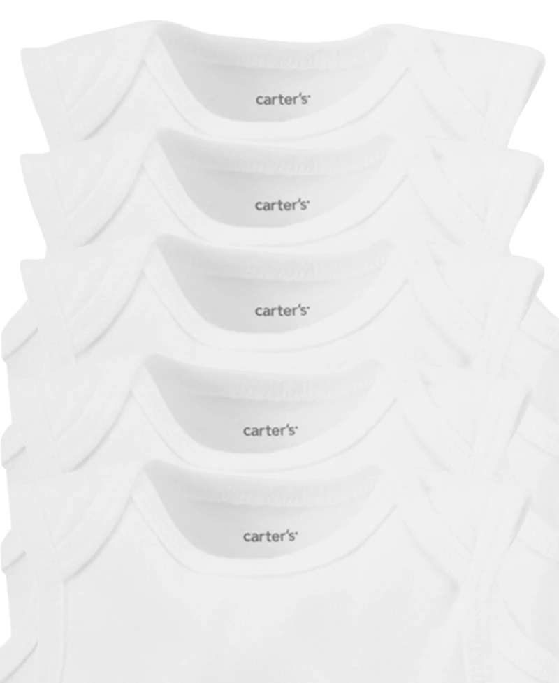 Carter's Baby Boys or Girls Sleeveless Bodysuits, Pack of 5