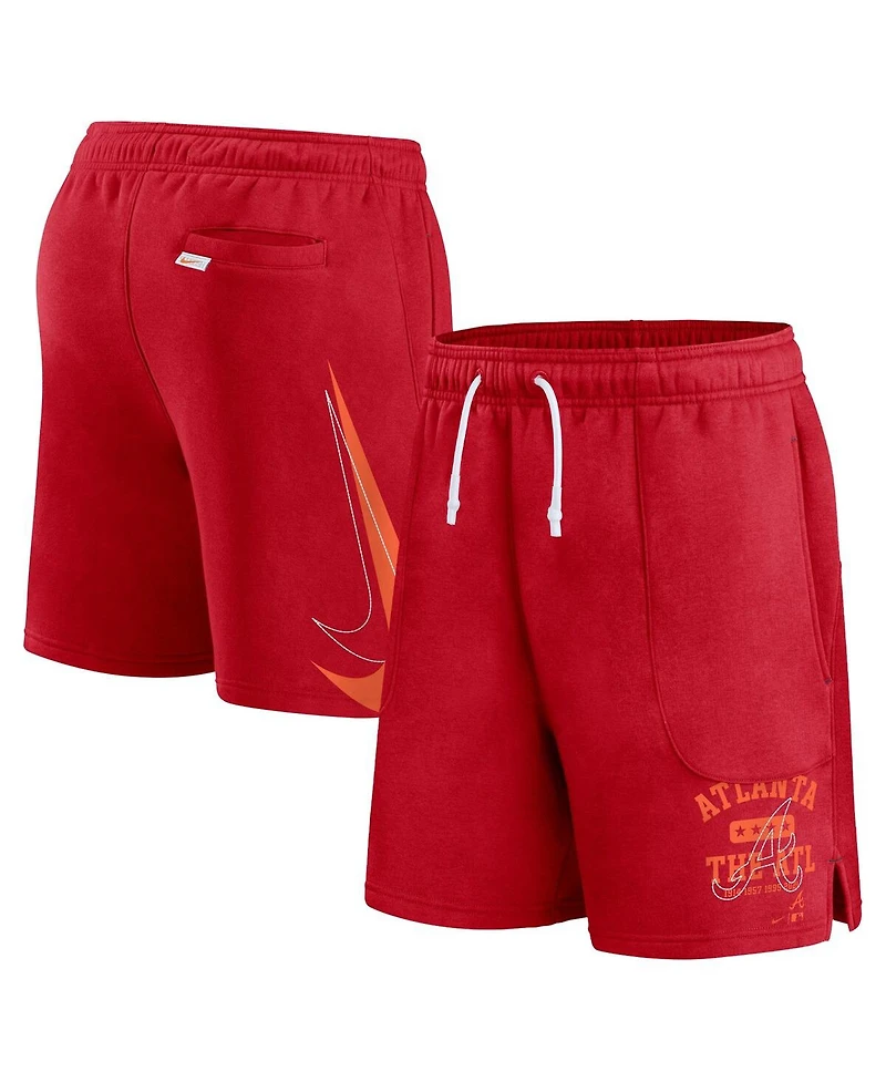 Men's Nike Red Atlanta Braves Statement Ball Game Shorts
