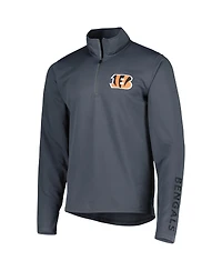 Men's Msx by Michael Strahan Charcoal Cincinnati Bengals Half-Zip Hoodie