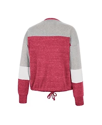 Women's Colosseum Red Wisconsin Badgers Joanna Tie Front Long Sleeve T-shirt