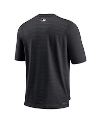 Men's Nike Black San Francisco Giants Authentic Collection Pregame Raglan Performance V-Neck T-shirt