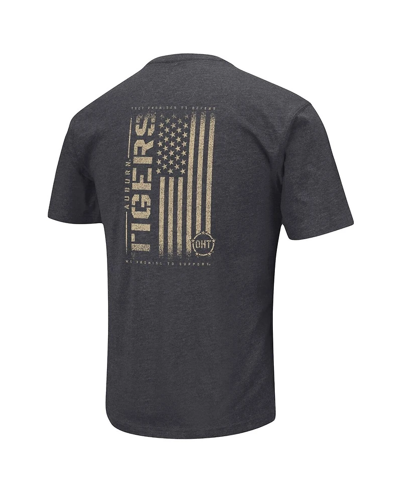 Men's Colosseum Heather Black Auburn Tigers Big and Tall Oht Military-Inspired Appreciation Playbook T-shirt