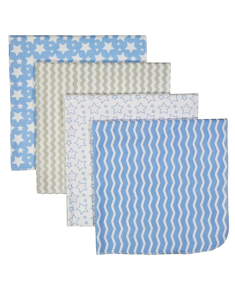 Jesse & Lulu Baby Boys Striped Blankets, 5 Piece Set