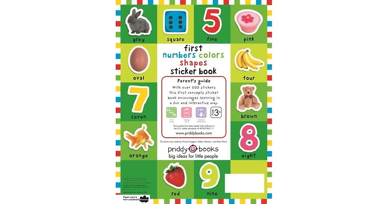First 100 Stickers- First Numbers, Colors, Shapes by Roger Priddy
