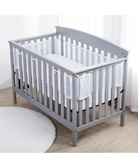 BreathableBaby Breathable Mesh Liner for Full-Size Cribs, Sheer Deluxe 5mm (Size 4FS Covers 3 or 4 Sides)