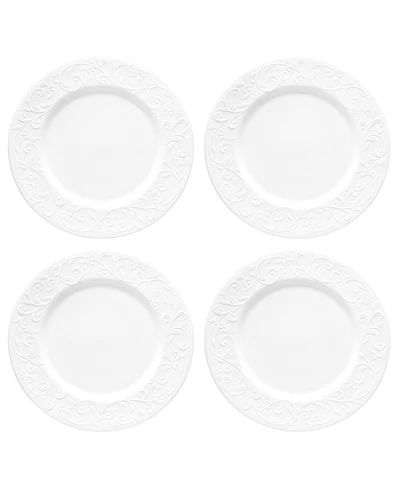 Lenox Opal Innocence Carved 4-Piece Dinner Plate Set