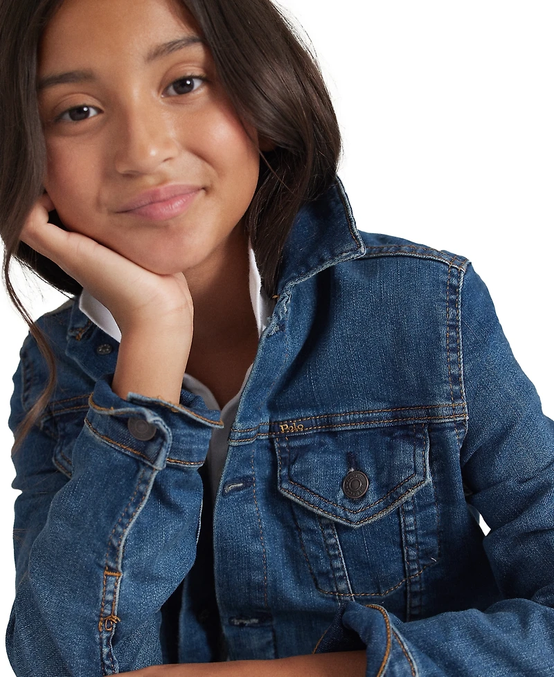 Polo Ralph Lauren Big Girls Lightweight Denim Trucker Jacket