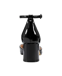 Bandolino Women's Lets Add Square Toe Block Heel Ankle Strap Pumps