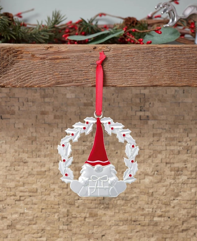 Nambe Gnome Wreath Ornament