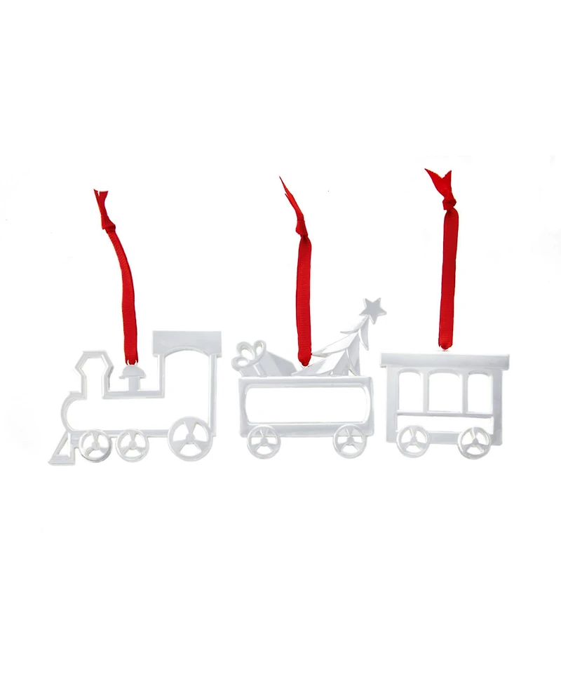 Nambe Mini Ornaments Train Engine, Toy Car Caboose