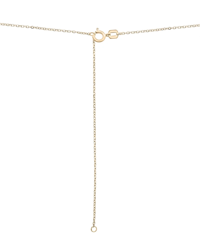 Diamond Knot-Frame Solitaire Pendant Necklace (1/3 ct. t.w.) in 14k Gold, 15" + 3" extender