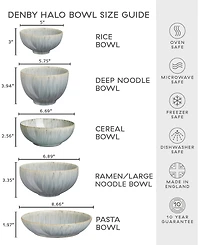 Denby Halo Speckle Rice Bowls, Set for 4