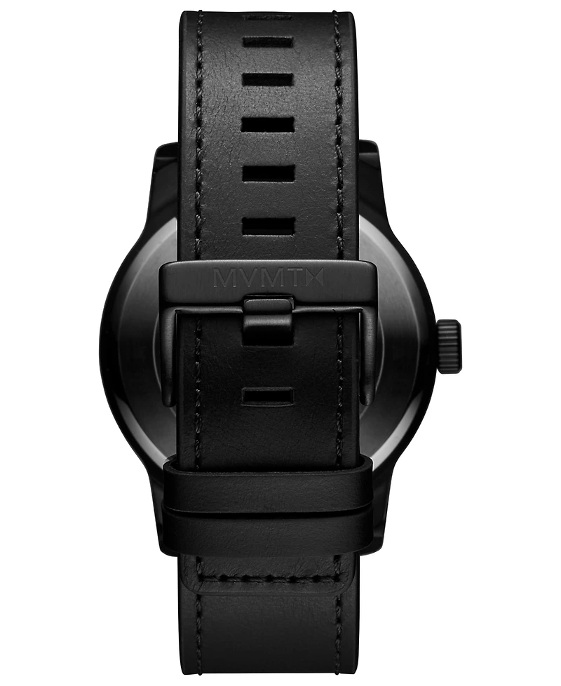 Mvmt Men's Classic Ii Black Leather Strap Watch 44mm