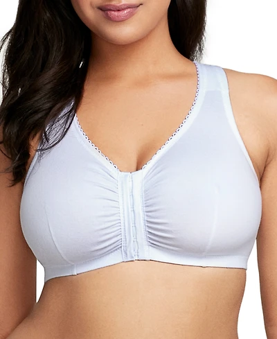 Women's Full Figure Plus Complete Comfort Wirefree Cotton T-Back Bra 1908