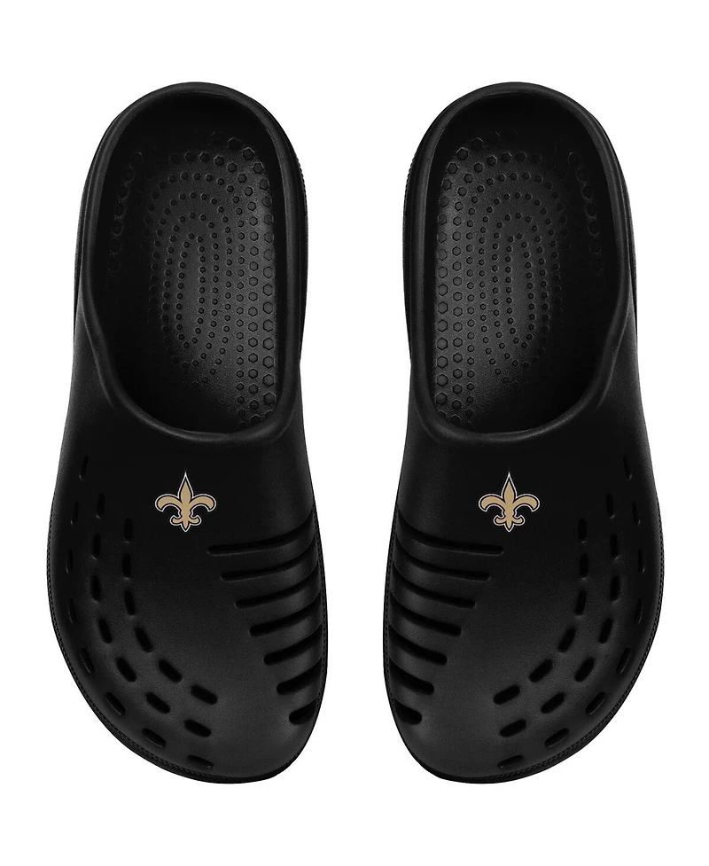 Youth Boys and Girls Foco Black New Orleans Saints Sunny Day Clogs